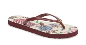 Tory Burch Thin Platform Printed Sandals in New Claret thumbnail 1