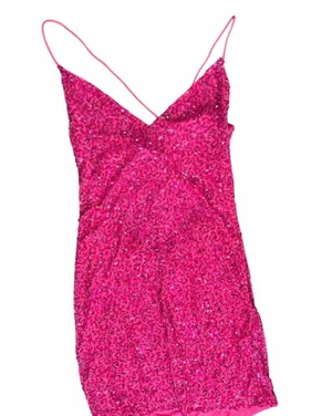 Retrofête Women's Pink Sequin Cowl Neck Mich Bodycon Dress Size M thumbnail 11