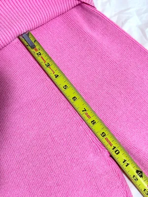 Pink Cable Knit Mock Neck Sweater & Fold-over Leggings thumbnail 5