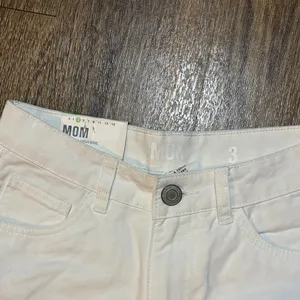 Women’s white High waisted Denim mom Shorts Sz 3 Sz‎ 26 thumbnail 3
