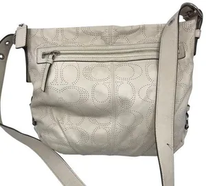 COACH White C Dotted Design Leather Crossbody Bag thumbnail 1