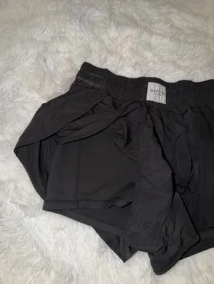 Aerie Offline Black Lightweight Elastic-Waist Athletic Shorts size XL thumbnail 2