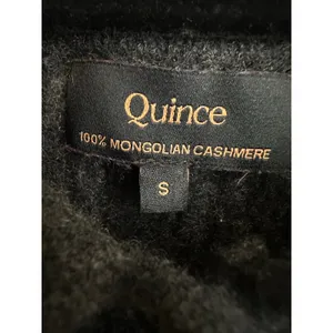 Quince Mongolian Cashmere Wide-Rib Collared Cardigan Heather Charcoal Size Small thumbnail 3
