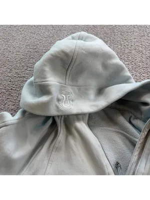 Lululemon Scuba Half Zip Hoodie XS/S Light Blue Cropped thumbnail 5