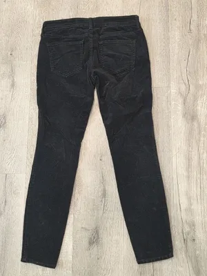 Old Navy Womens Black Corduroy Skinny Pants Size 8 Regular fuzzy soft thumbnail 2