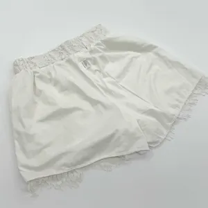 White High Waist Lace Shorts High Rise Floral Shorts Pants Summer Casual Pants thumbnail 6