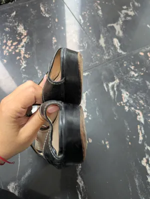 Prada Black Leather Peep-Toe Slingback Heels Size 36 thumbnail 5