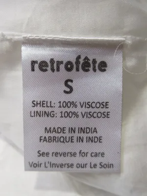 NWT retrofete Gabrielle Robe in Moonglow White Sequin Mini Wrap Dress S $635 thumbnail 10