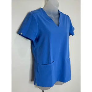 Figs Women’s V-Neck Scrub Top Blue shirt size XS thumbnail 2