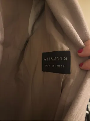 AllSaints Beige/Taupe Pea Coat thumbnail 3