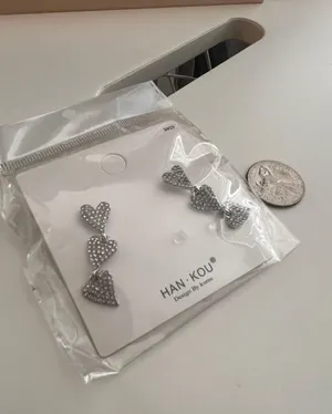 925 Silver Plated Heart Earrings thumbnail 4