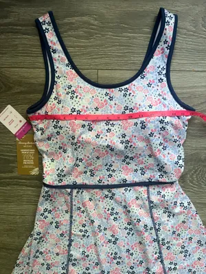 NEW Tommy Bahama Active White Navy Floral Dress Shorts Set Tennis Preppy Golf S thumbnail 9