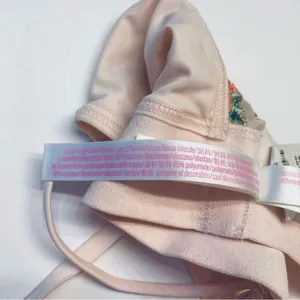 PINK Victoria's Secret Bralette Sz Small Peach Floral Embroidered‎ Star Mesh NEW thumbnail 13