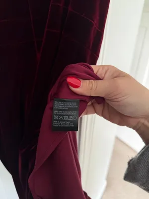 BHLDN Velvet Edison Off-Shoulder Dress‎ Deep Red Wine thumbnail 4
