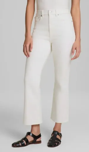 Spanx SPANXsculpt ReDefine High Waisted Kick Flare Cropped Jeans Cream 4 thumbnail 1