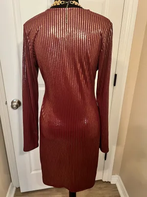 Lulus Sexy Burgundy Bodycon Dress Size medium thumbnail 5