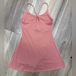 Coral Pink Strappy Athletic Dress Size Medium thumbnail 2