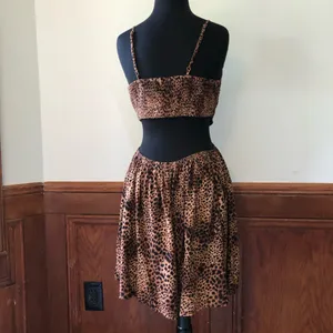 Aerie Leopard Print Smocked Cut-Out Mini Dress thumbnail 4