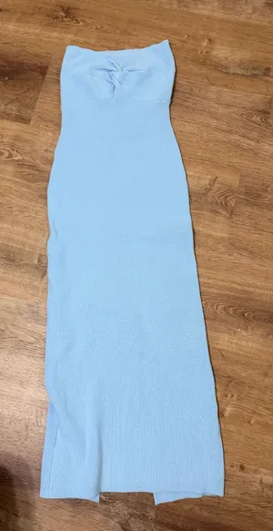 Blue strapless dress Size M thumbnail 1