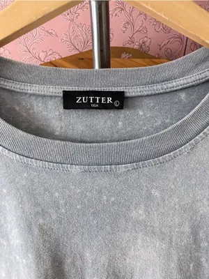 Zutter USA Cowboy Boots Pink Sparkle Star Graphic Tee Gray Size L thumbnail 2