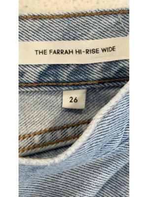 Denim Forum The Farrah Hi-Rise Wide Leg Jeans Light Wash Size 26 Aritzia thumbnail 9
