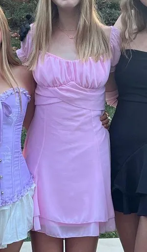 lucy in the sky mini pink dress thumbnail 2