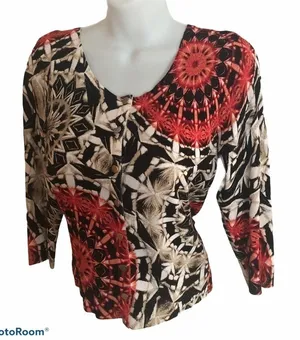 WHBM VTG Clueless Preppy Snap Front Cropped Cardigan Sz S Colorful Casual thumbnail 1