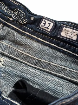 Miss Me Rhinestone Flap Pocket Jeans sz 31 thumbnail 3