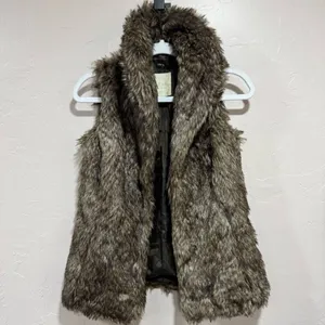 Altar’d State Brown Faux Fur Vest thumbnail 2