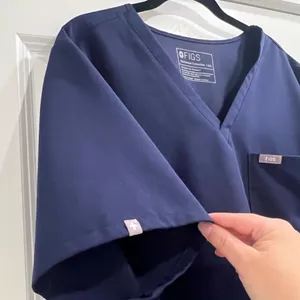 Figs Women's Catarina One Pocket Scrub Top Navy Blue V-Neck Medical Shirt Sz XXL thumbnail 6