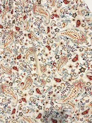 Moda floral Paisley Maxi Skirt cream size 2X thumbnail 7