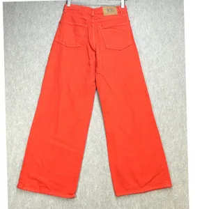 BDG Womens 27 Orange High & Wide Boho Streetwear Wide Leg Cropped Culotte Jeans thumbnail 2