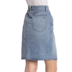 Rag & Bone Suji Denim Skirt Lexi Medium Wash Size 29 Raw Hem thumbnail 3