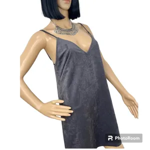 Aritzia Wilfred Free Viviene Slip Spaghetti Strap Gray Microfiber Dress Medium thumbnail 5
