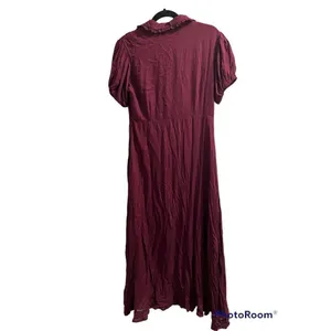 Bohme ✨Maroon Polka Dot Collared Maxi Dress✨ thumbnail 7