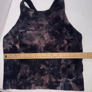 Lululemon Athletic Gym Key Balance Tank Diamond Dye Grey Pink Bra Crop Top Sz 8 thumbnail 7