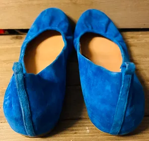 J Crew Anya Blue Suede Ballet Flats, size 7.5 Please look at last picture thumbnail 3