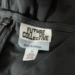 Future Collective Reese Blutstein Minimalist Black Tiered Maxi Dress Plus‎ Sz 24 thumbnail 5