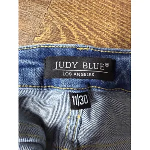 Judy‎ Blue Boyfriend Fit Jeans Women Size 11/30 Blue Denim Distressed Stretch thumbnail 3