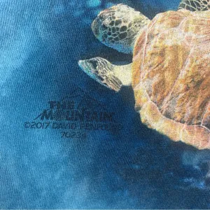 The Mountain size medium unisex turtle Ocean Blue Tie-Dye T-Shirt newport aquari thumbnail 4