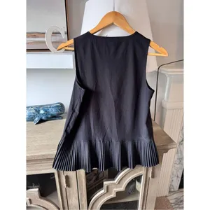 Spanx Pleated Hem Tank Top Women Black‎ XS (T1) thumbnail 4
