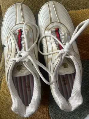 NWOT Nike Shox Turbo Pearl White Camo Gold Sneakers Vintage Retro Women’s Size 8 thumbnail 5