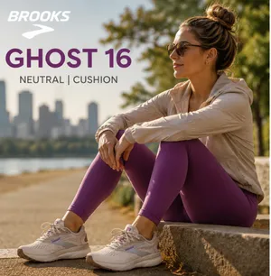 Brooks Womens Ghost 16 Pink Size 8.5 Athletic Running Shoes thumbnail 1