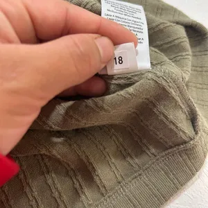 Free Assembly Olive Green Ribbed Button Front Tank Top Size Medium | Peplum Draw thumbnail 8