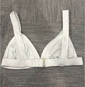 Hollister Swim Top Bikini white striped textured thumbnail 2