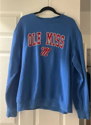 Ole Miss Sweatshirt Blue Size XL thumbnail 1