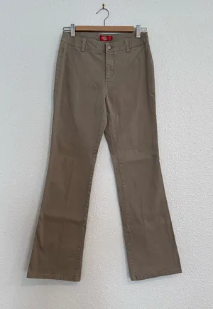 dickies khaki bootcut the worker pant cotton spandex blend thumbnail 1