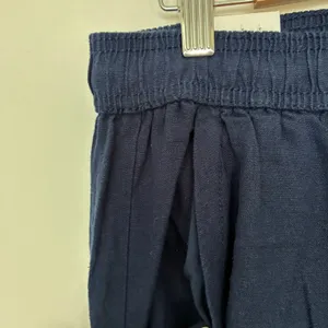 Briggs Navy Blue Linen Blend Pants High Rise Straight Leg NWT Womens Medium thumbnail 3