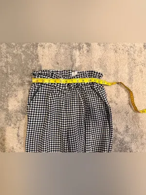 No Boundaries Black & White Houndstooth Paperbag Waist Trousers thumbnail 5