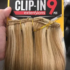 Human hair 18 inch 9 pcs Clipin hair extensions thumbnail 1